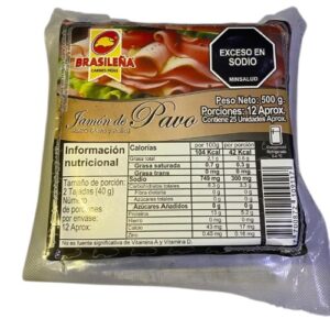 Jamon de pavo Brasileña x 500 gr