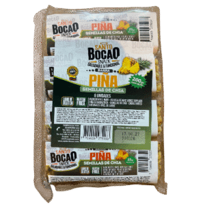 Barra de Piña con Semillas De Chia 8 unidades Santo bocao x 200 gr
