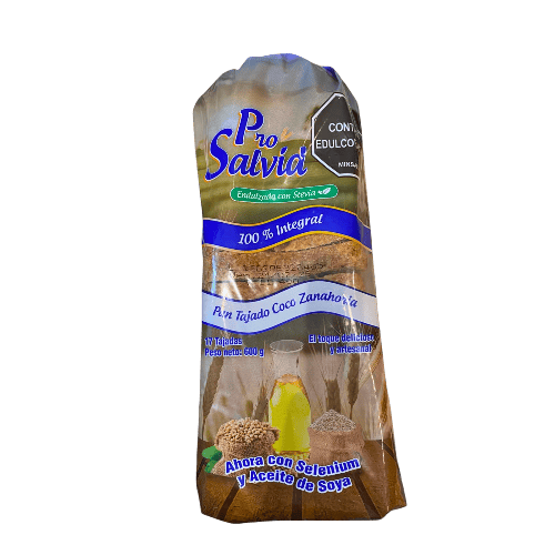 Pan tajado coco zanahoria Pro salvia x 600 gr