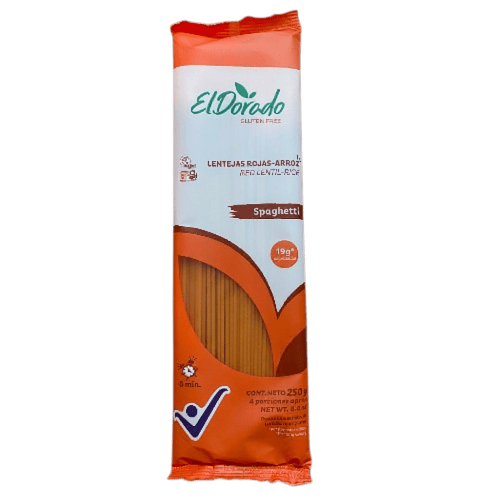 Spaghetti de lentejas rojas El dorado x 250 gr