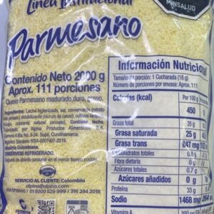 Queso Parmesano ALPINA paquete x 2 kilos